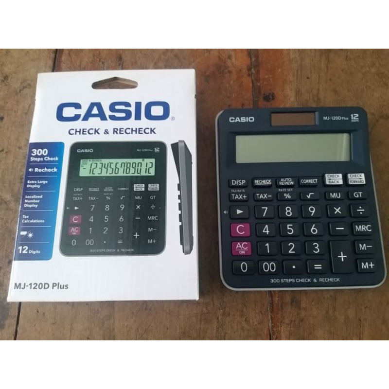 

KALKULATOR CASIO MJ-120D PLUS CHECK CORRECT ORI / KALKULATOR CASIO MJ 120 D PLUS