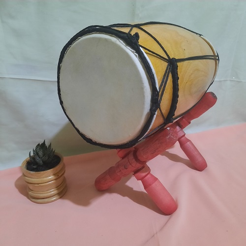 Kendang Jawa Gendang Rampak Uk. 30 cm (Besar) Free Dudukan / Stand Motif Natural