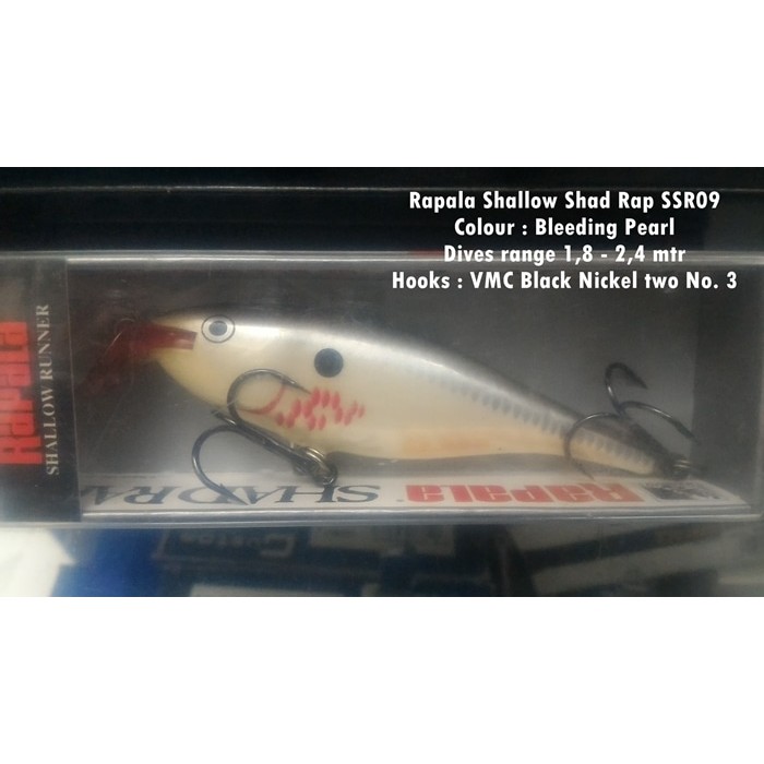 Rapala Shallow Shad Rap SSR 09 Colour Bleeding Pearl