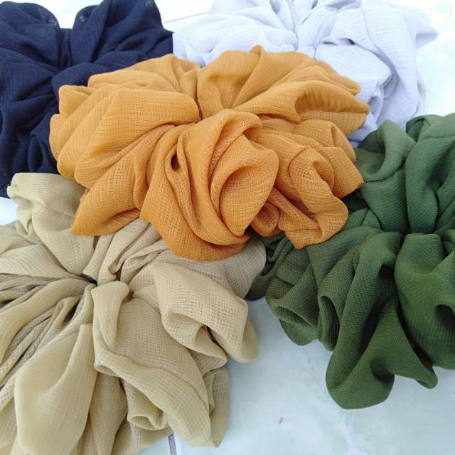 Scrunchie Jumbo | Ikat Rambut Cepol 1kg muat 40pcs