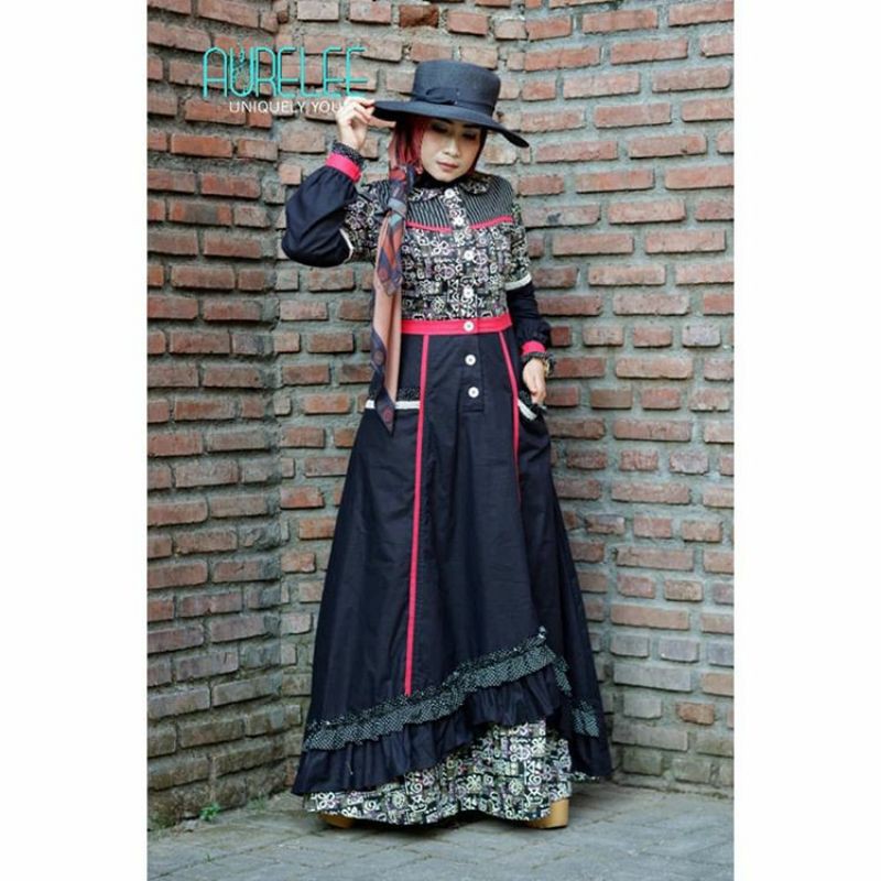 GAMIS AURELLE DRESS SYARI CANTIK IBUINDUNG