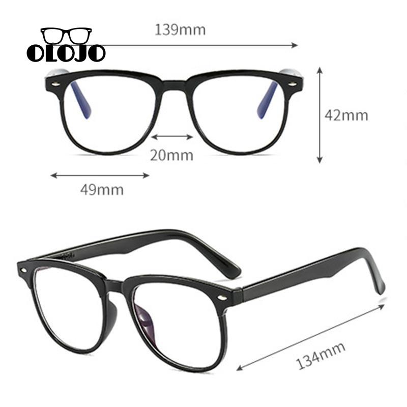 COD Kacamata Anti Radiasi Korea Wanita Kacamata Anti blue Untuk Pria Dan Wanita Fashion Gaya retro flat Eyeglasses OLOJO