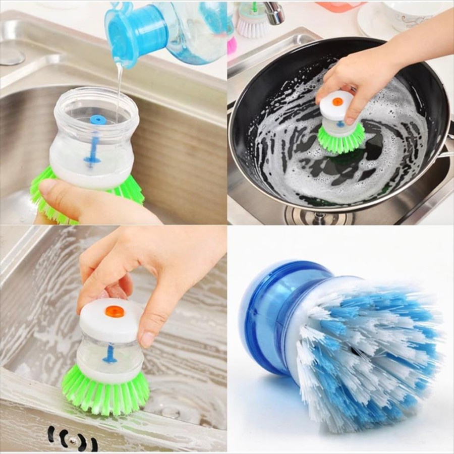 Sikat Panci cuci piring multi fungsi serbaguna brush with dispenser