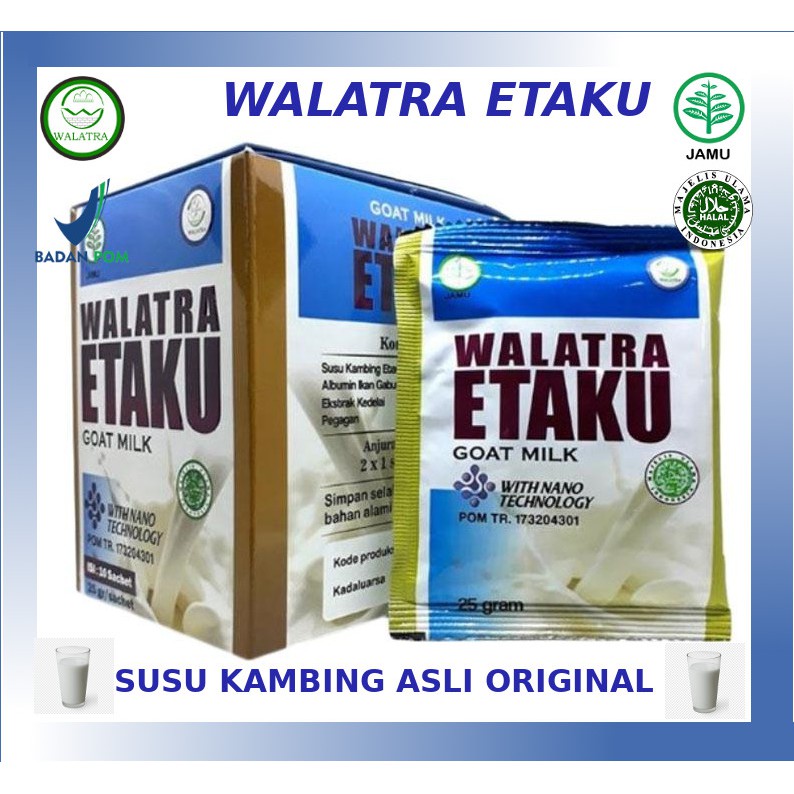 

Walatra Etaku Susu Kambing Etawa Goat Milk With Nano Technology 100% Asli Original