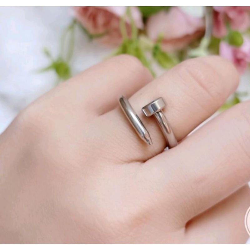 Cincin Titanium Kekinian Slim Couple/Gold Grade/Silver Terlaris