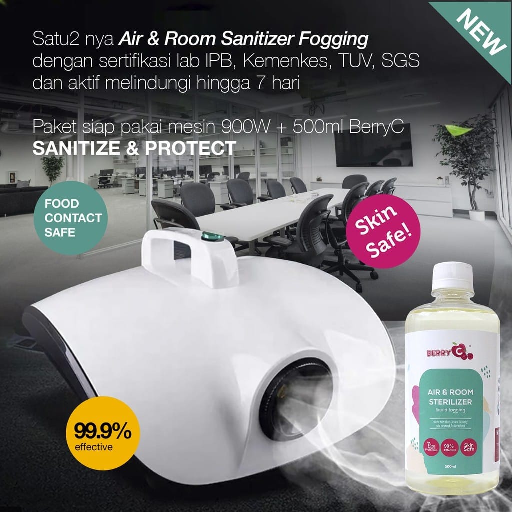 BerryC Mesin Fogging BUNDLE (mesin + cairan Berry C fogging 500ml) / Smoke Asap Fog / BANDUNG