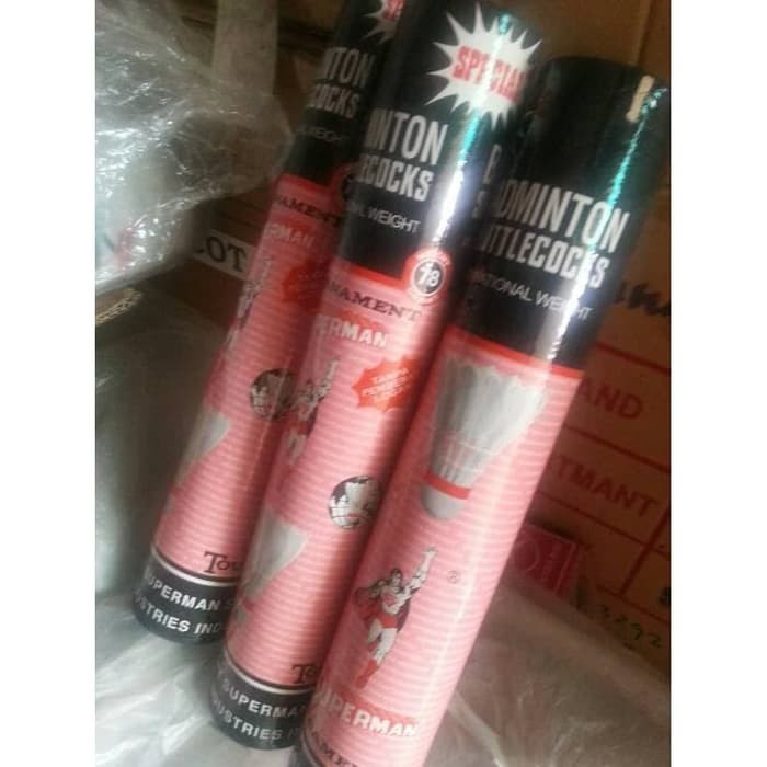 Shuttlecock Superman Special pink Superman spesial Kok Badminton Shuttle Cock