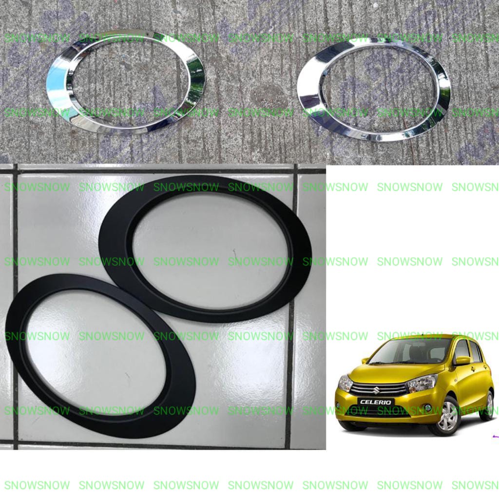 Cover Ring Foglamp Suzuki Celerio Fog Lamp Hitam Chrome