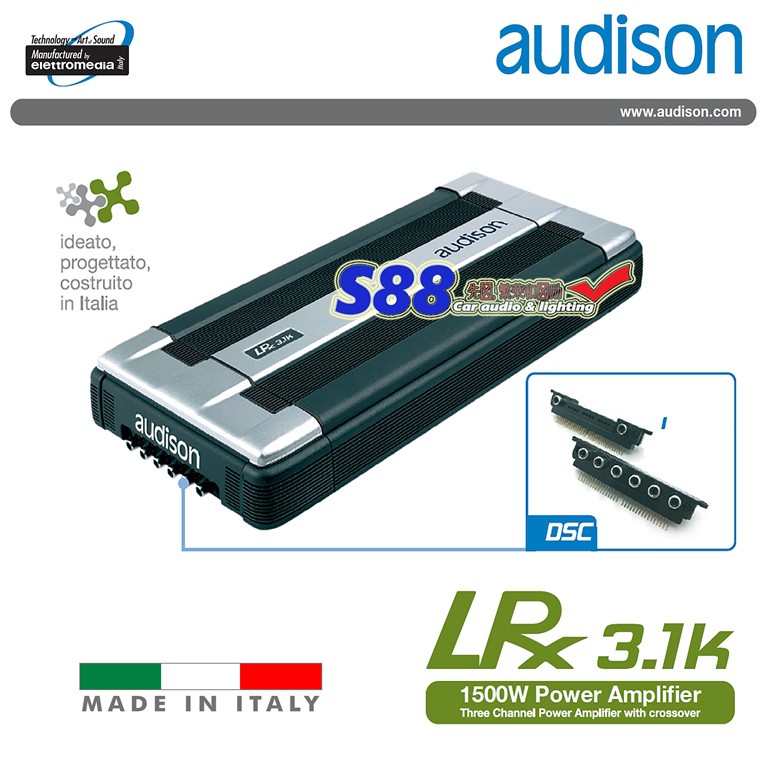 Audison LRX-3.1K 3-Channel Power Amplifier Class ABD
