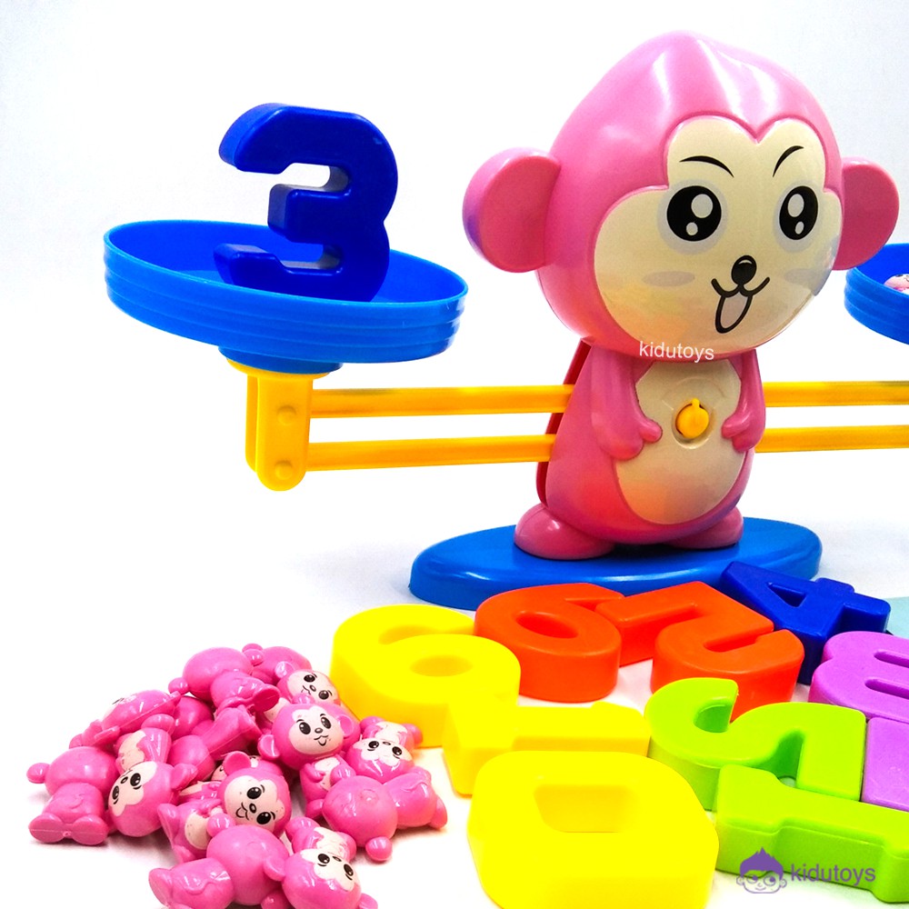 Mainan Edukasi Anak berhitung Matematika / Monkey Balance 1001A Kidu Toys