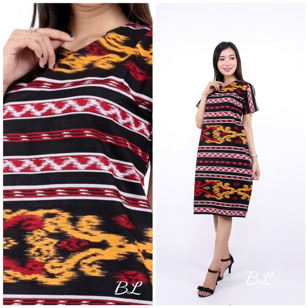 PAKAIAN BATIK WANITA JUMBO DRESS  XXXXL / 4L LENGAN PENDEK MOTIF BUNGA CANTIK PUTIH MODEL BARU-09