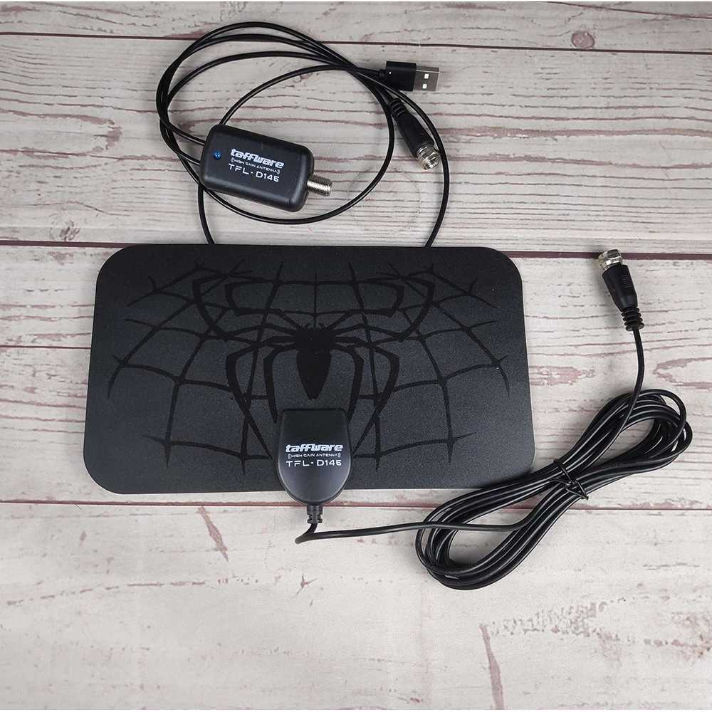 Antena TV Digital DVB-T2 4K High Gain 25dB Indoor Dalam Rumah Tv Led Lcd + Amplifier Booster Penguat Sinyal TV Bisa untuk TV non Digital, TV Tabung, TV Lcd, TVBOX, Receiver Digital, Set Top Box Digital, Android TV, Smart TV