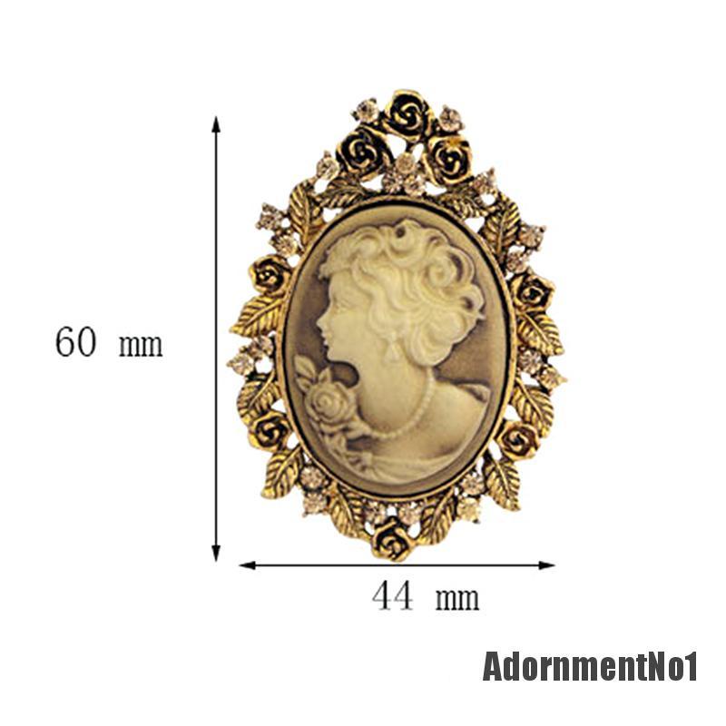 (Adornmentno1) 1pc Bros Pin Wanita Desain Cameo Victoria Hias Kristal Untuk Pesta Nikah