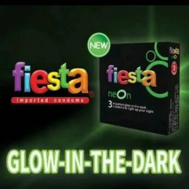 Fiesta kondom 3s neon glow in the drak
