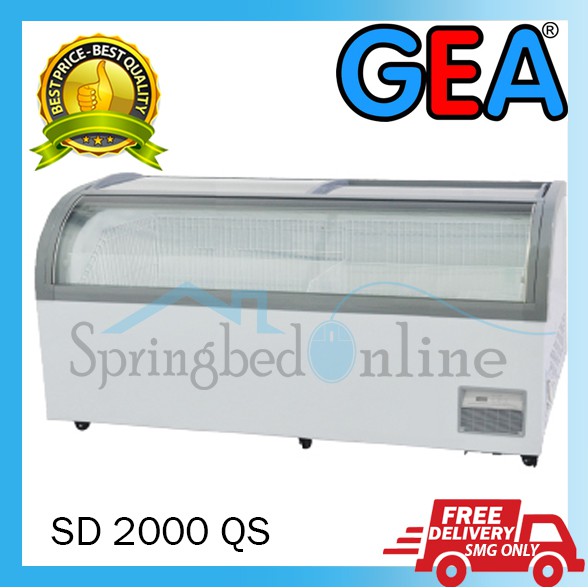 Sliding Curve Glass Freezer GEA 778 Liter - SD 2000QS - Lemari Es