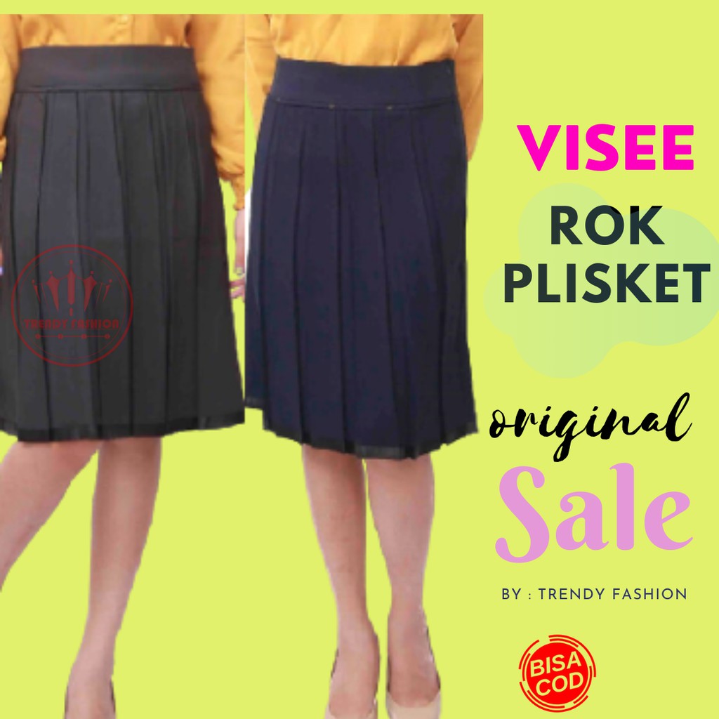 Visee rok/span pendek wanita plisket/remple  kerja/resmi/kuliah/santai/muslimah premium kekinian