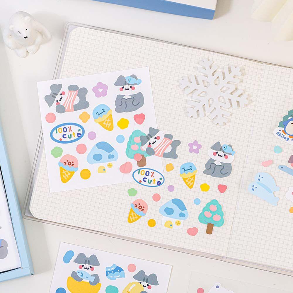 [Elegan] Cat Air Stiker Kreatif DIY Alat Tulis Sekolah Scrapbooking Harian Planner Perekat Decals