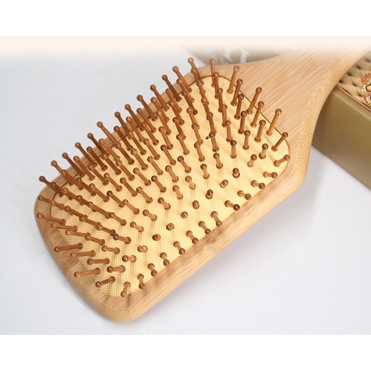 Sisir Rambut Kayu Wanita Hair Brush Massage Comp Anti-Static Comb Sisir Rambut