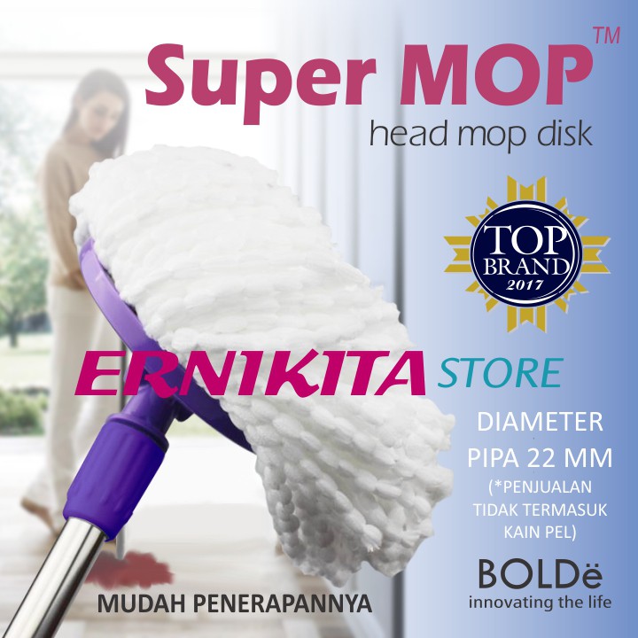 BOLDe KEPALA HEADMOP DISK - Piringan Pel Supermop Tongkat Besar