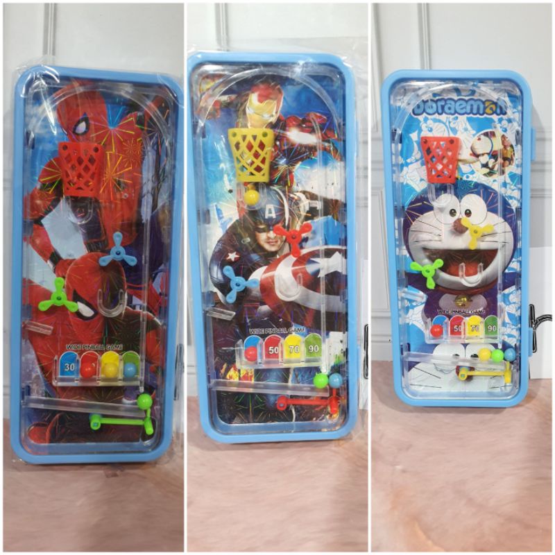kotak pensil ada GAME PINBALL + DUDUKAN BUKU untuk MEMBACA/PENSIL CASE PLASTIK-COWO pinball BIASA