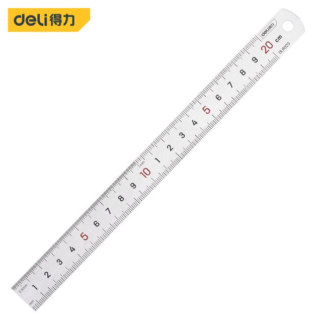 

Deli penggaris besi 20cm mistar drafting stainless steel ruler - E8462