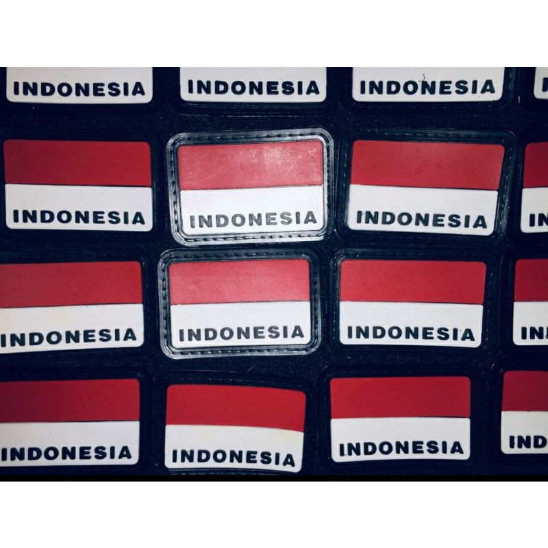 PROMO TERMURAH PATCH RUBBER BENDERA INDONESIA