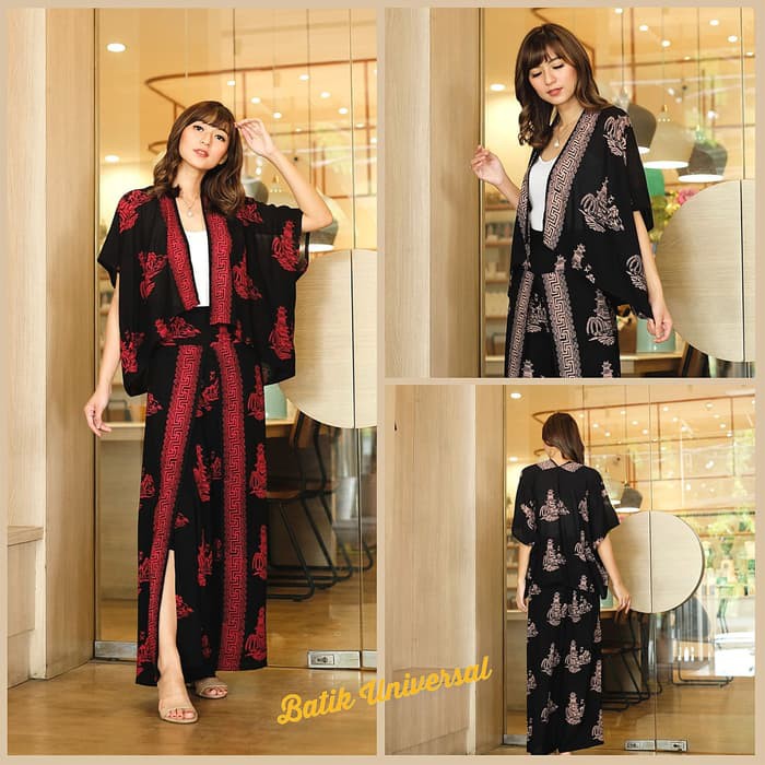 Unik Setelan Outer Batik dan Celana. Stelan Kebaya Batik Modern - Pagoda - SETELAN MOCCA Limited