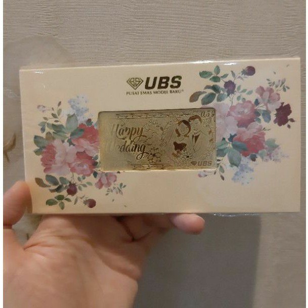 LM fine gold emas ubs happy wedding nikah hidup baru 24k 0,5gr / 0.5gr
