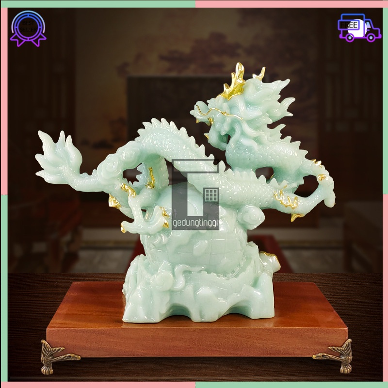 Patung Pajangan Hiasan Hadiah Kado Shio Dewa Naga Air Meja Kayu Kantor Benda Gelang Fengshui Fengsui Feng Shui Rejeki Hoki Keberuntungan Emas Mas Kuningan Batu Giok Resin Cina Rupang Tasbih Buddha Budha Amitabha Statue Necklace Aquarium Mini Kecil Besar