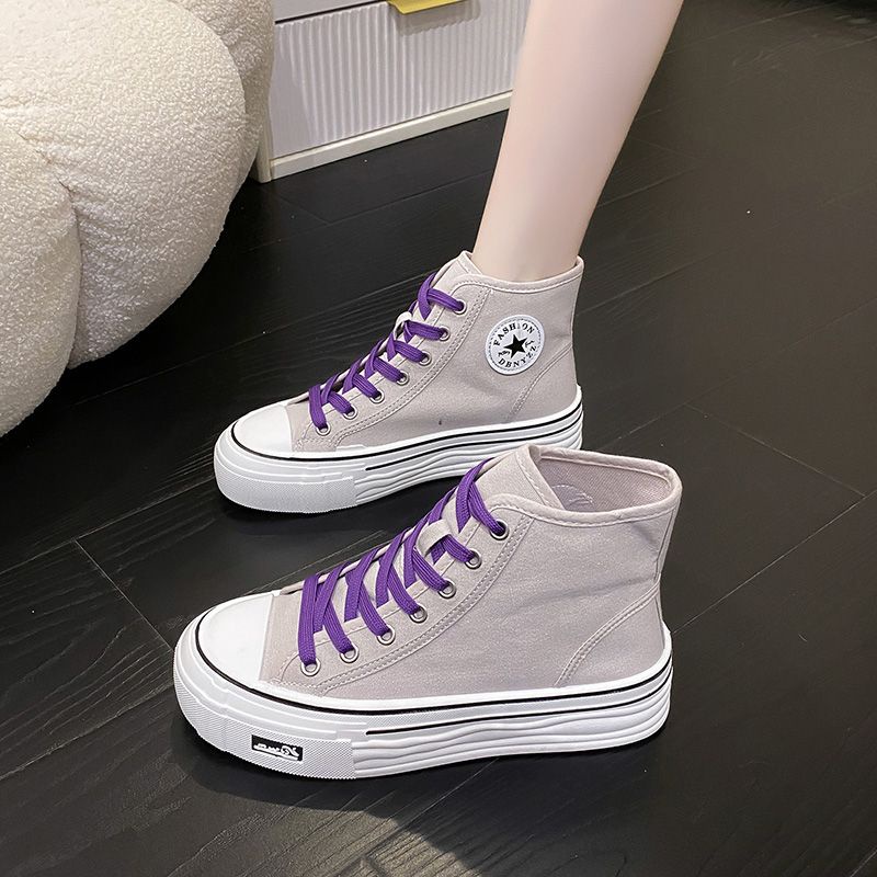 NF2223 - Sepatu Sneaker High Waist Fashion Wanita Import