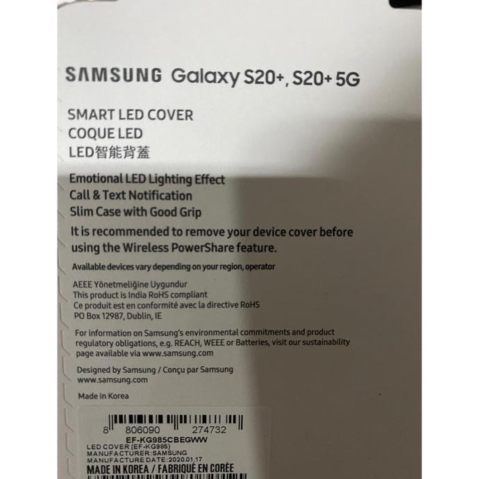 Samsung LED Smart Cover S20+ Plus Original - Hitam