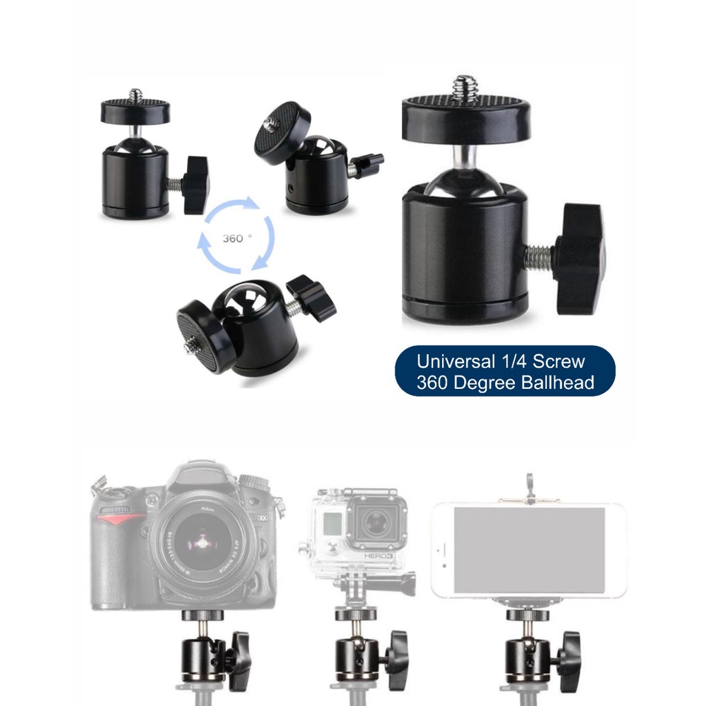 MINI BALL HEAD TRIPOD AKSESORIS KAMERA