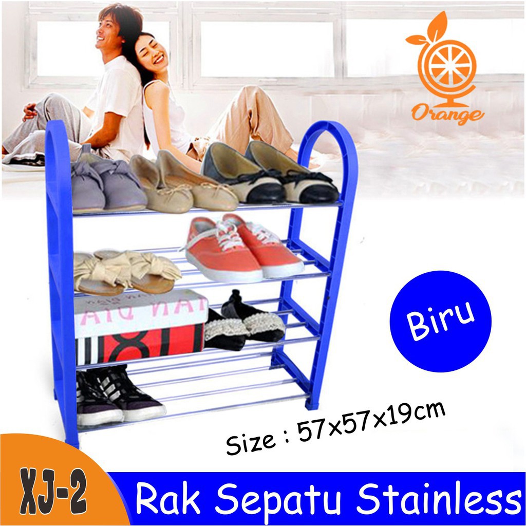 Rak Sepatu Stainless serbaguna Rak Sepatu Mudah Bongkar Pasang rak sepatu portable