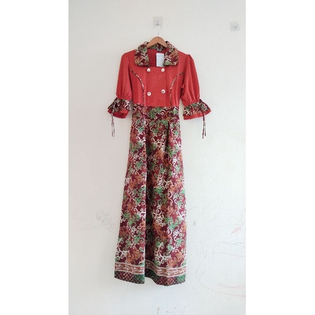 Jual Rugi Gamis Batik Kalimantan / dress batik / gamis batik / batik Kalimantan (New)