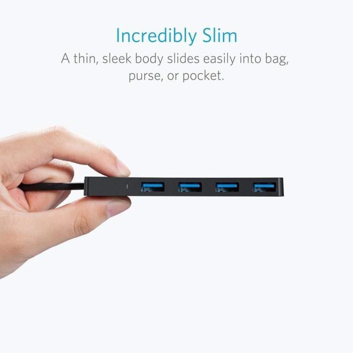 Anker Ultra Slim 4 Port USB HUB SKU : A7516