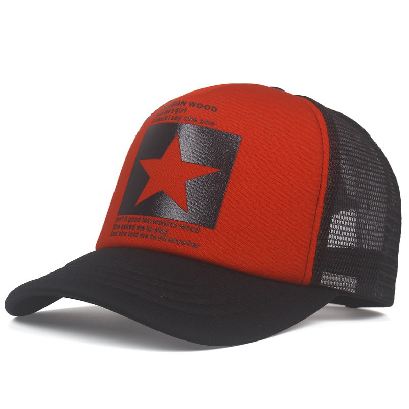 topi golf  Casual topi pria spring men's hat sun hat five-pointed star topi wanita fashion topi trucker