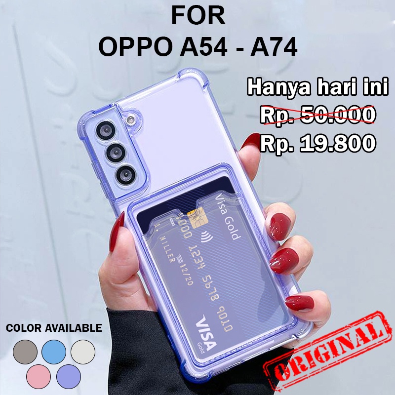 CARD SLOT case Oppo A54 - A74 softcase casing hp cover tpu anti crack case photocard tpu slim korean