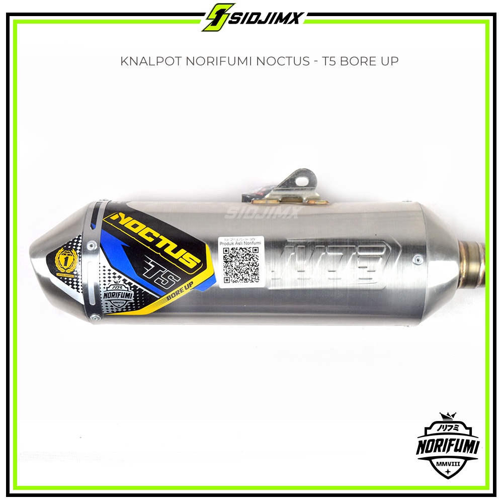 Knalpot Kenalpot Muffler Norifumi Stainless NOCTUS T5 Standar / Bore Up KLX 150 Bigfoot Dtracker New CRF 150L WR 155 Original-Bore Up