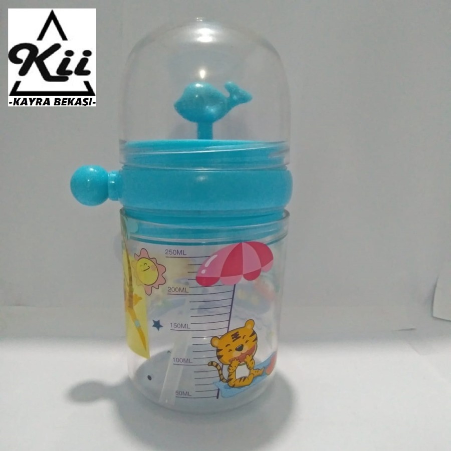 Botol Minum Ikan Paus 250ml - Botol Dolphin - Botol Minum Air Mancur