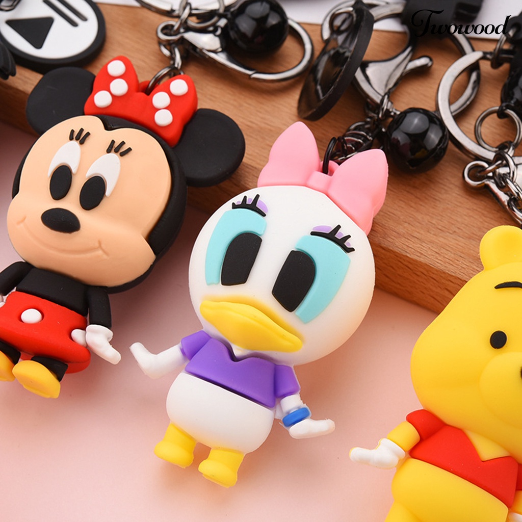 Gantungan Kunci Desain Kartun Stitch Bahan PVC Untuk Tas