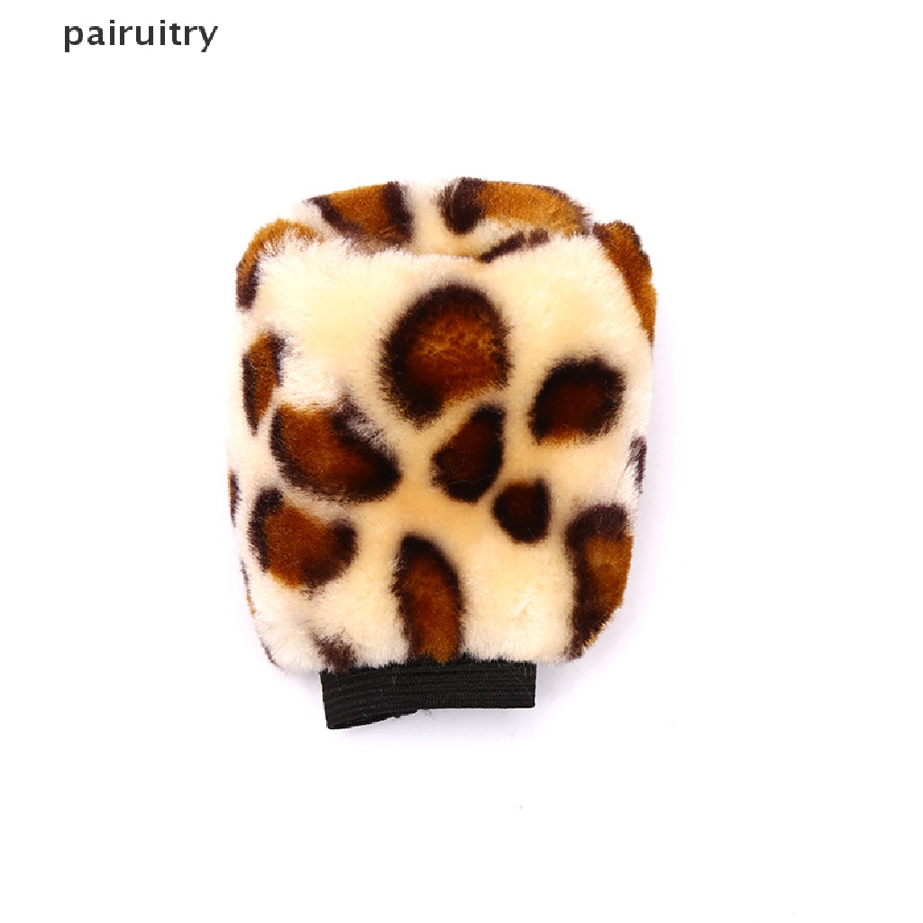 3pcs / Set Cover Stir Mobil Bahan Plush Motif Leopard Untuk Musim Dingin PRT