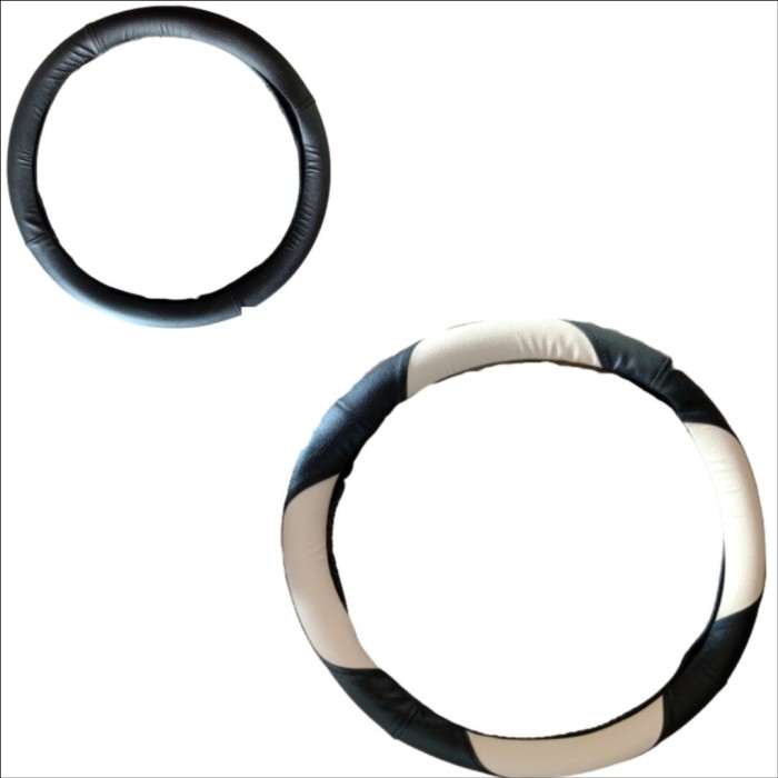 NEW CREAM Sarung Stir Mobil Universal Cover Steer 37-38 Cm For Avanza