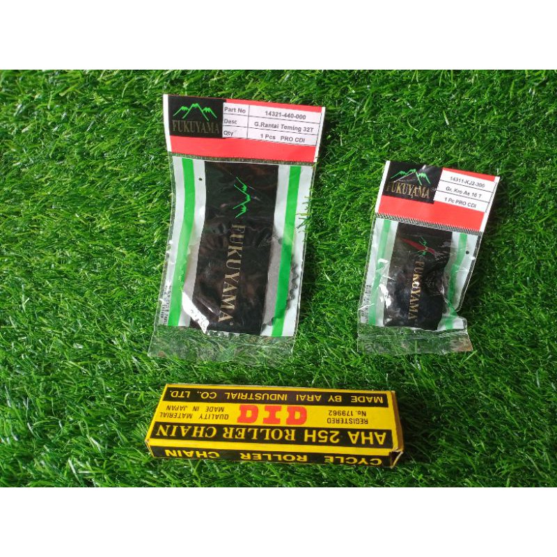 rantai kamprat DID 100 mata, set gigi timing GL cdi