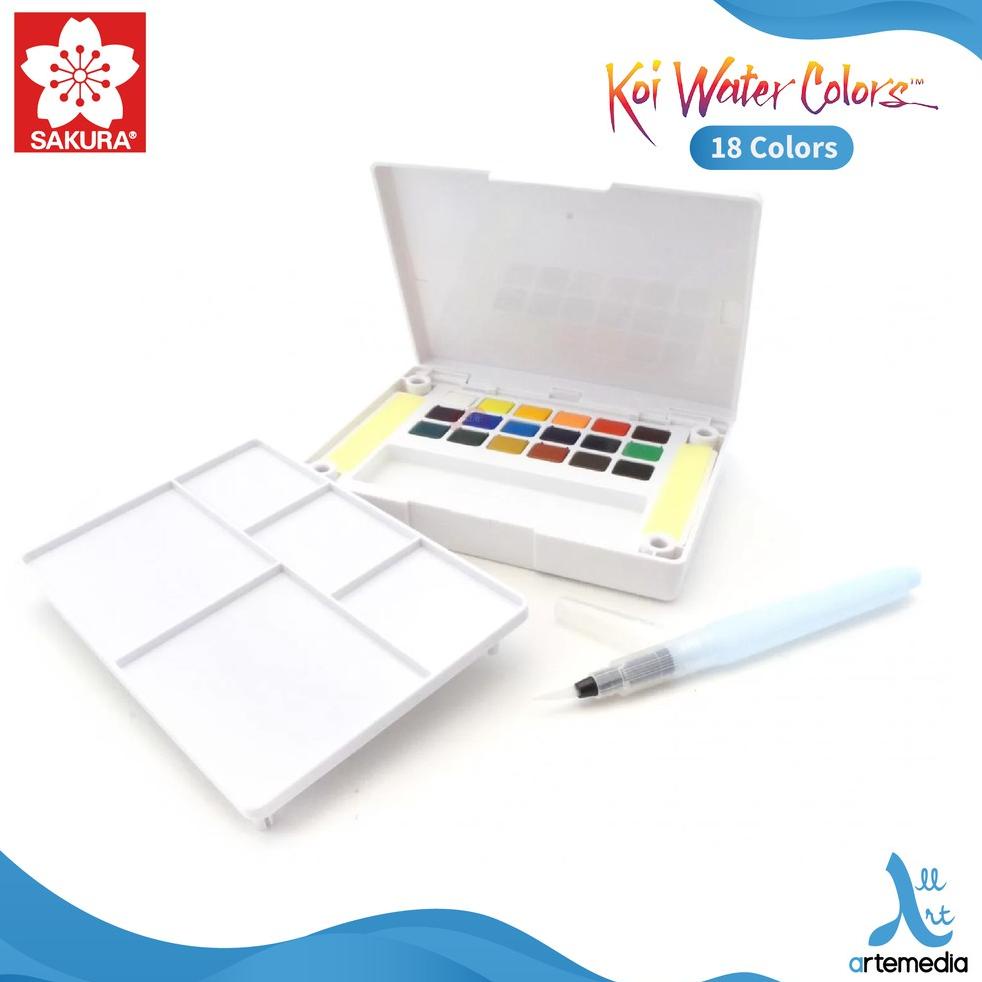 

Modern.. Cat Air Sakura Koi Watercolor 18 Pocket Field Sketch Box 67