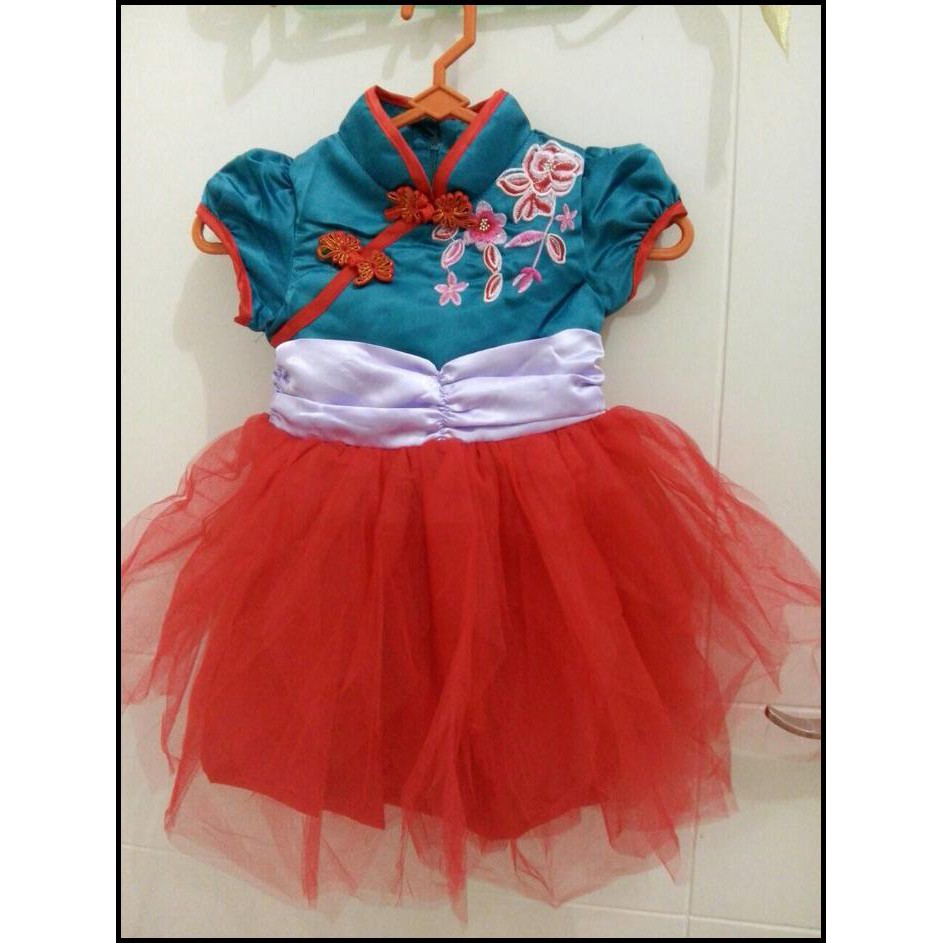 GROSIR! - KOREA PINK FAIRY IMLEK CNY TOSCA HOTPINK PINK DRESS/QIPAO --- PAKAIAN ANAK PEREMPUAN  BARU