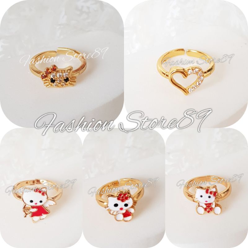 Ready Cincin Anak murah Karakter Impor Perhiasan lapis emas Flexibel