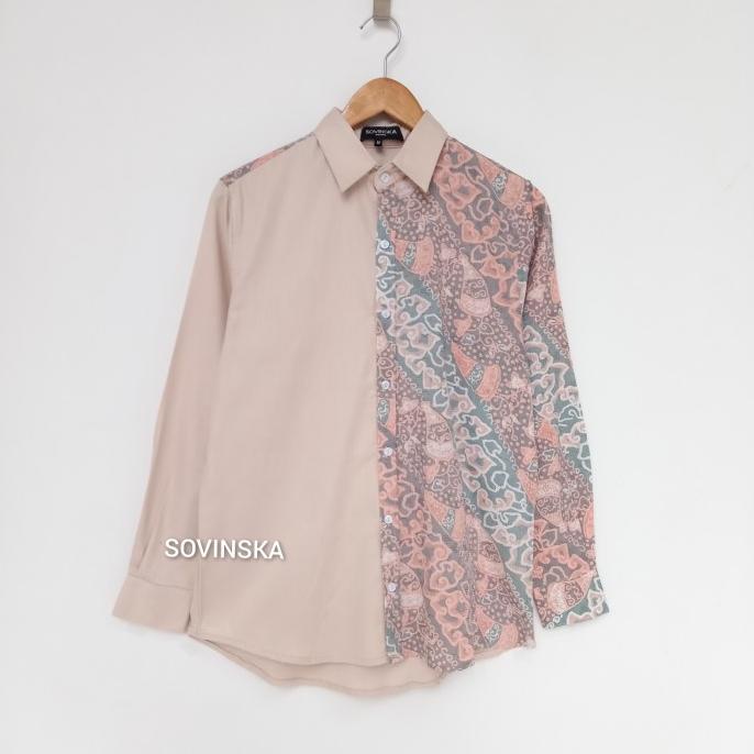Atasan Kemeja Batik Pria Cream