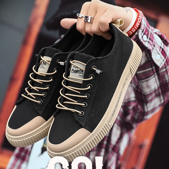 (Restock) SEPATU SNEAKER PRIA 01166830 MEN'S LOW-CUT CANVAS SHOES