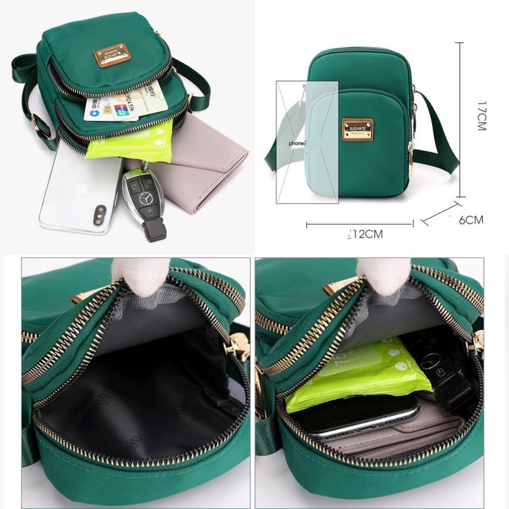 TAS SELEMPANG KECIL WANITA IMPORT KEKINIAN ANTI AIR DORELL SLING BAG MINI REMAJA HIJAU BATAM CEWEK FASHION PREMIUM BRANDED SIMPLE