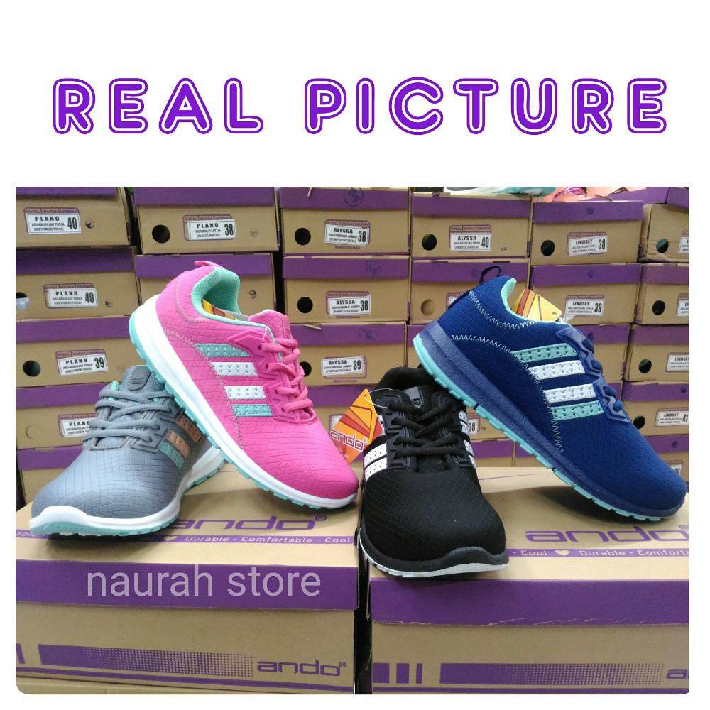 SEPATU ANDO PLANO ORIGINAL SNEAKERS JOGGING GYM WARNA TERBARU KUALITAS IMPORT PROMO DISKON MURAH